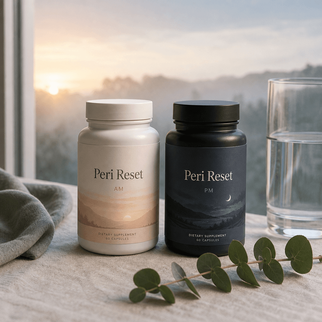 Peri Reset AM and PM protocol bottles